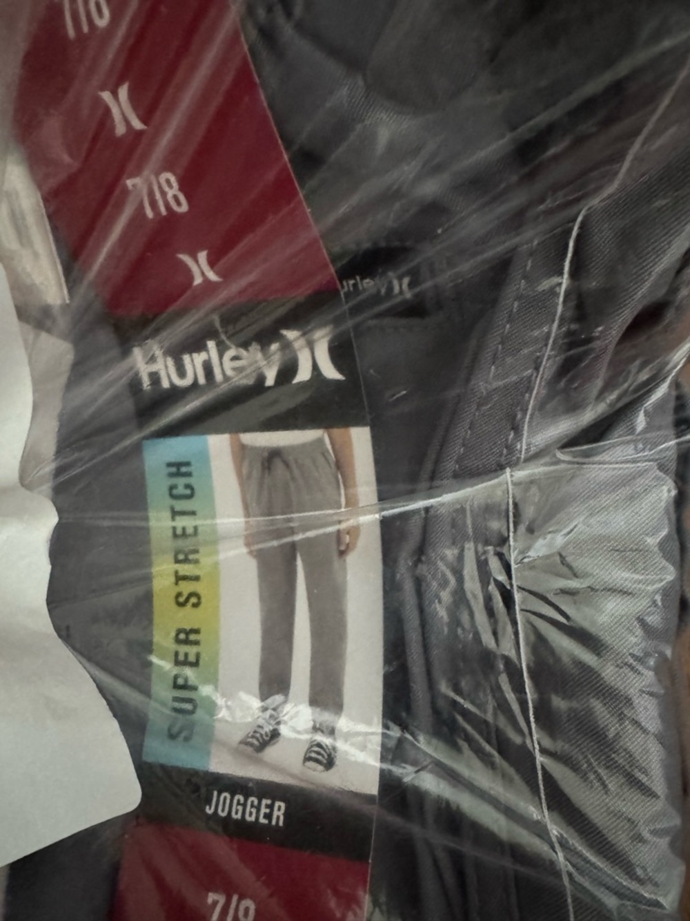 NWT Grey Hurley Stretch Jogger Size 7/8